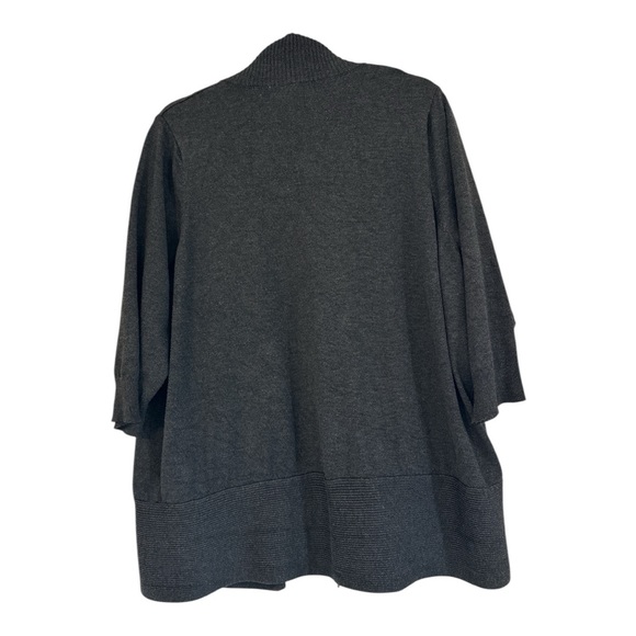 Philosophy | Charcoal Open Front Cardigan | Size 1X - Picture 3 of 13